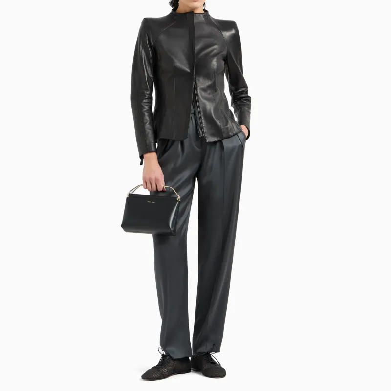 GIORGIO ARMANI Nappa leather Jacket With Zip-1