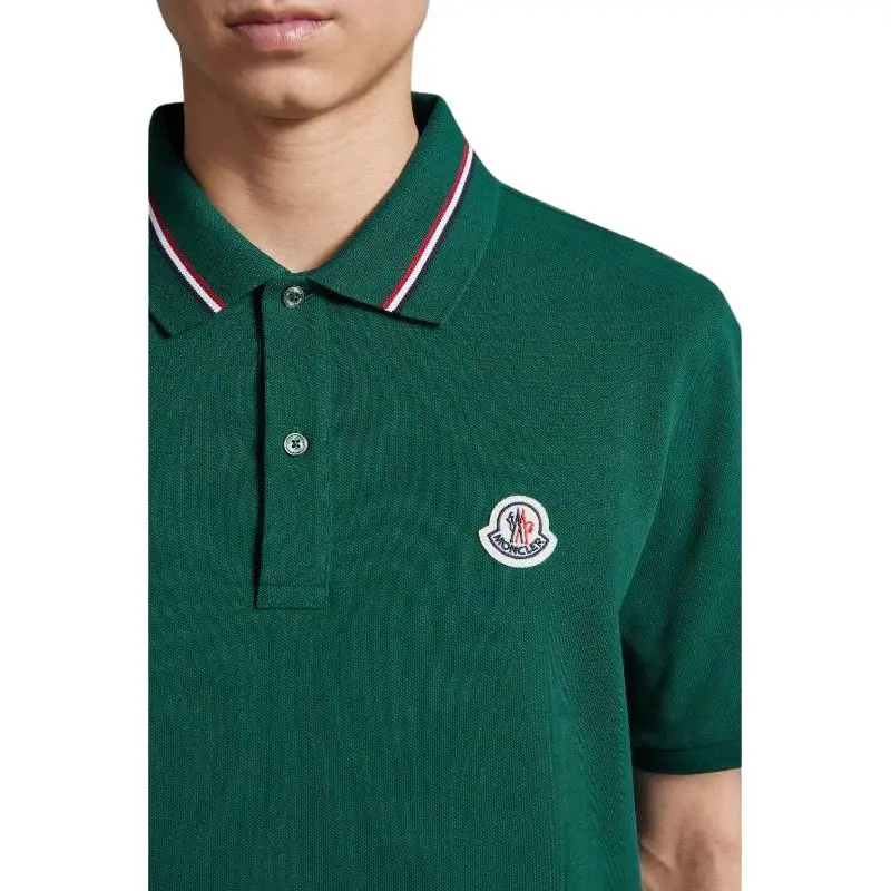 Moncler Polo Shirts Men Green-4