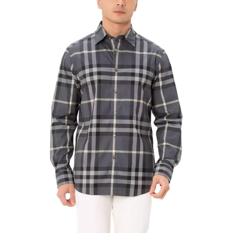 Burberry Shirt Men's Light Blue-2