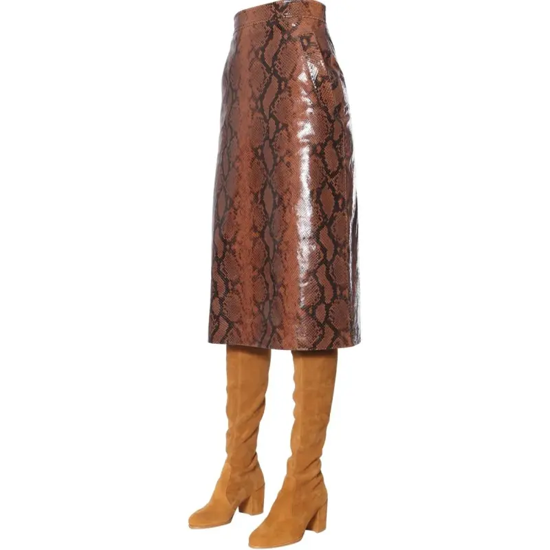 DSQUARED 2 Patterned High Waist Midi Skirt-2
