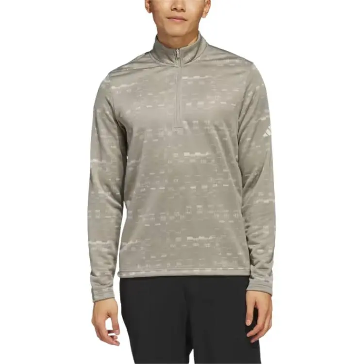Adidas Free Shipping With AdiClub Core Printed Quarter Zip Pullover-1