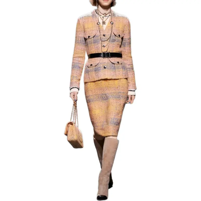 CHANEL Jackets Coats Women's Orange-2