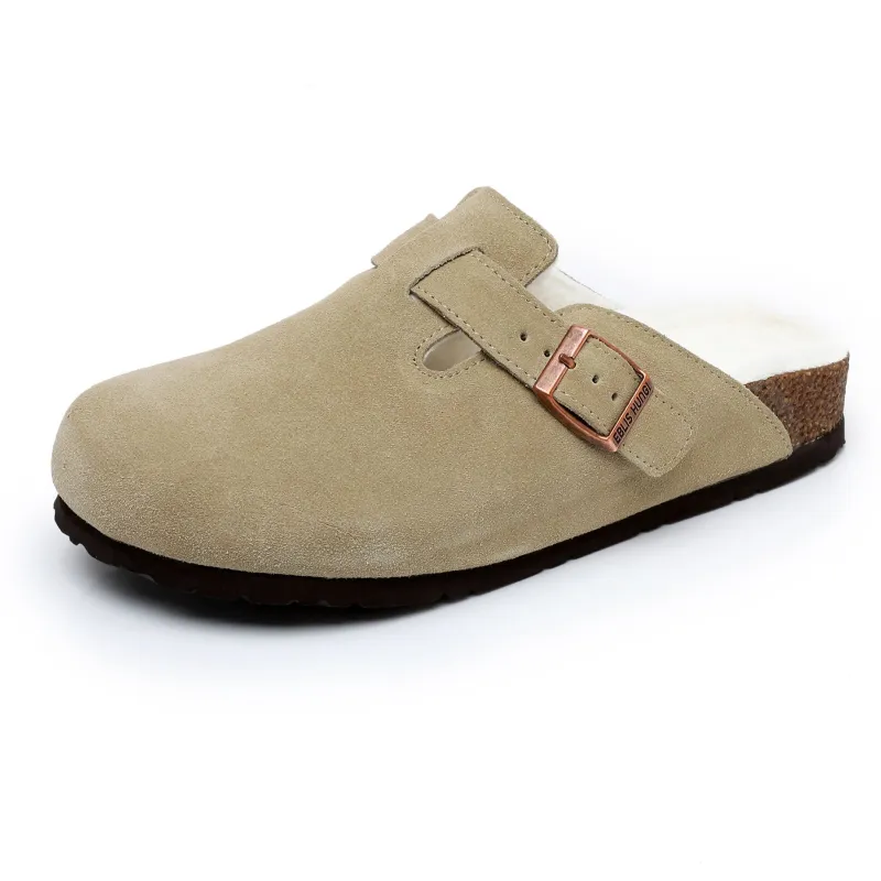 EBLIS HUNGI Cork Sole Slip-Resistant Abrasion-Resistant Wrap-toe Slippers Unisex-22