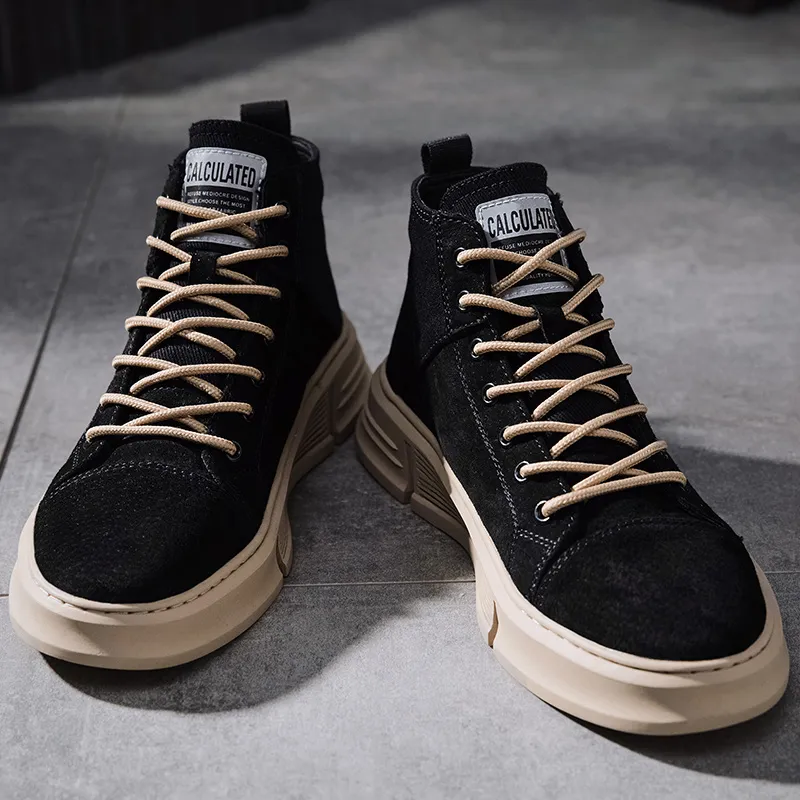 Swinsger Anti-Slip Wear-Resistant High-Top Skateboard Shoes Men's-1