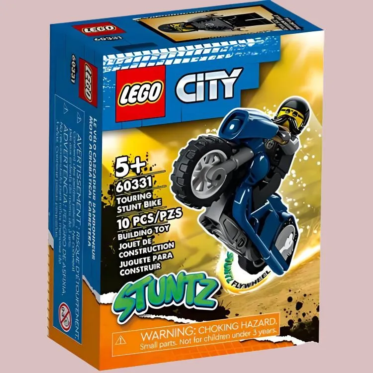LEGO City Collection Touring Performance Stunt Motorcycle Building Blocks 10pcs 60331-3