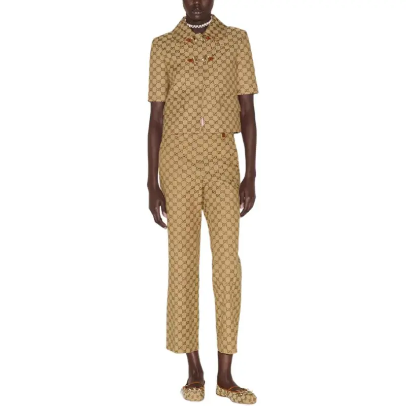 GUCCI Monogrammed Short Sleeve Shirt-1