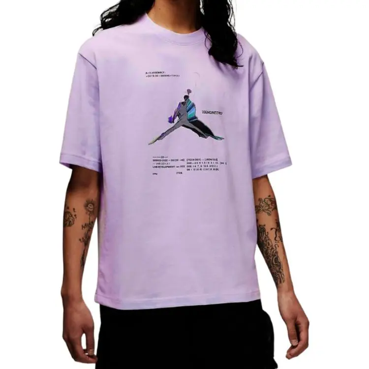 Jordan T Shirt Men's Pink Purple-3