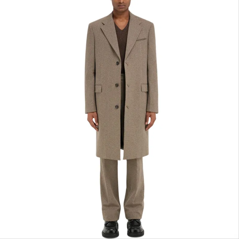 FERRAGAMO Coats Men's Light Brown-2