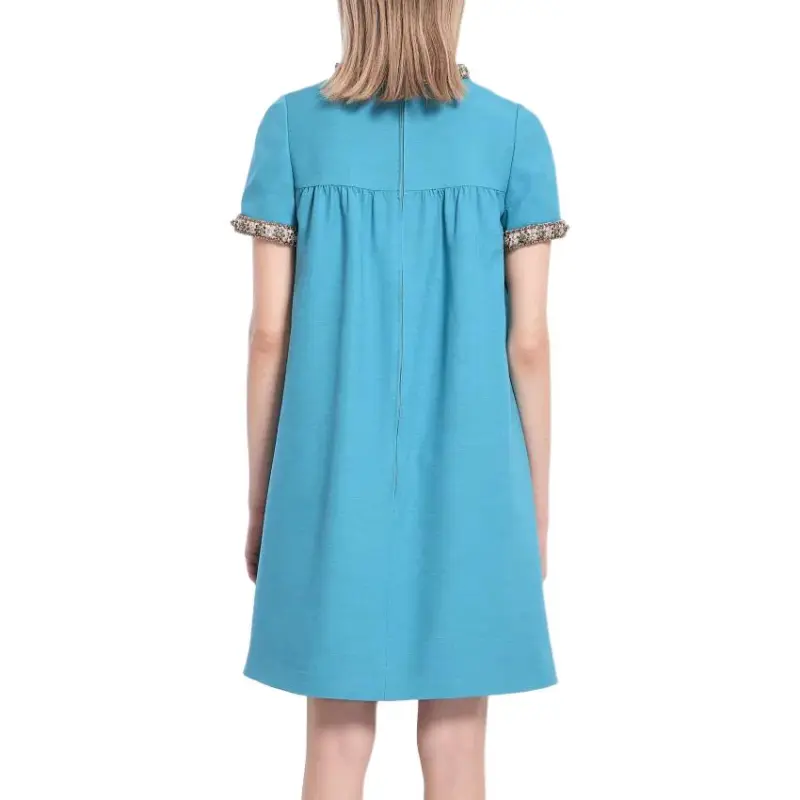 Valentino Short-Sleeved Dresses Women's Blue-1