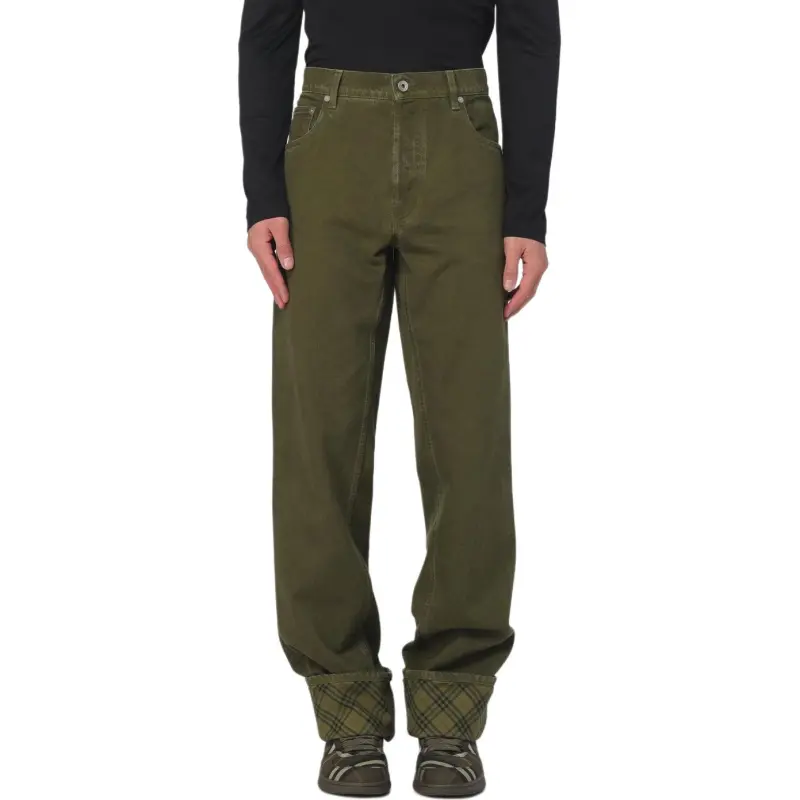 Burberry Tapered Leg Turn Up Hem Jeans-2