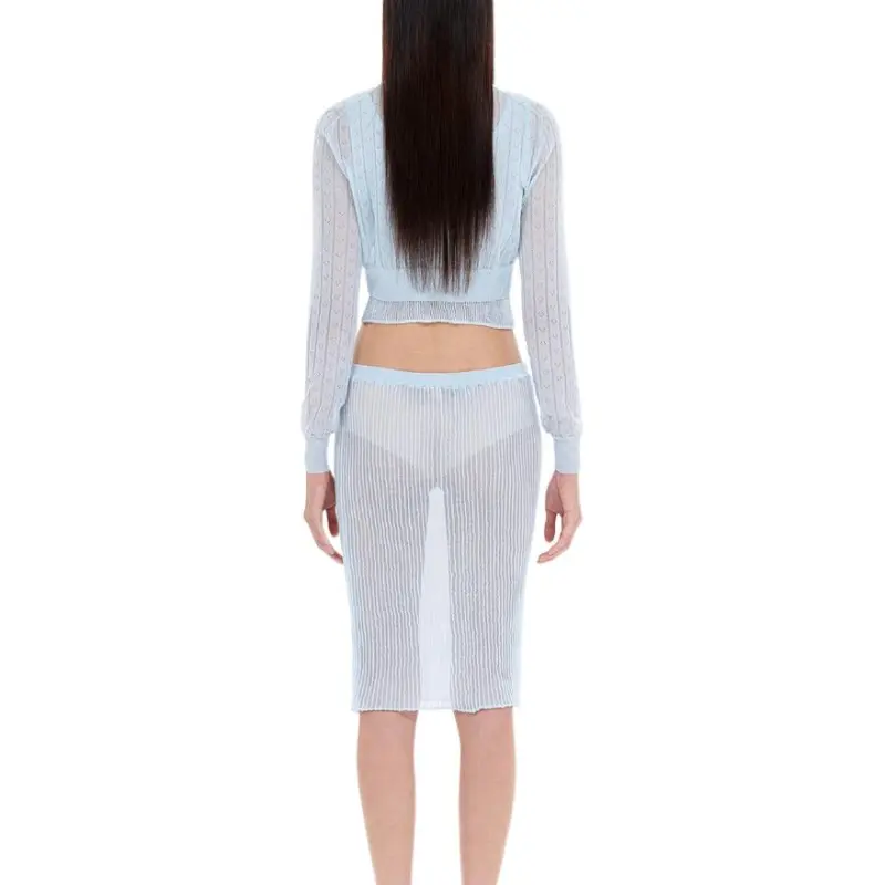WE11DONE SS25 Knitwear Women's Sky Blue-3