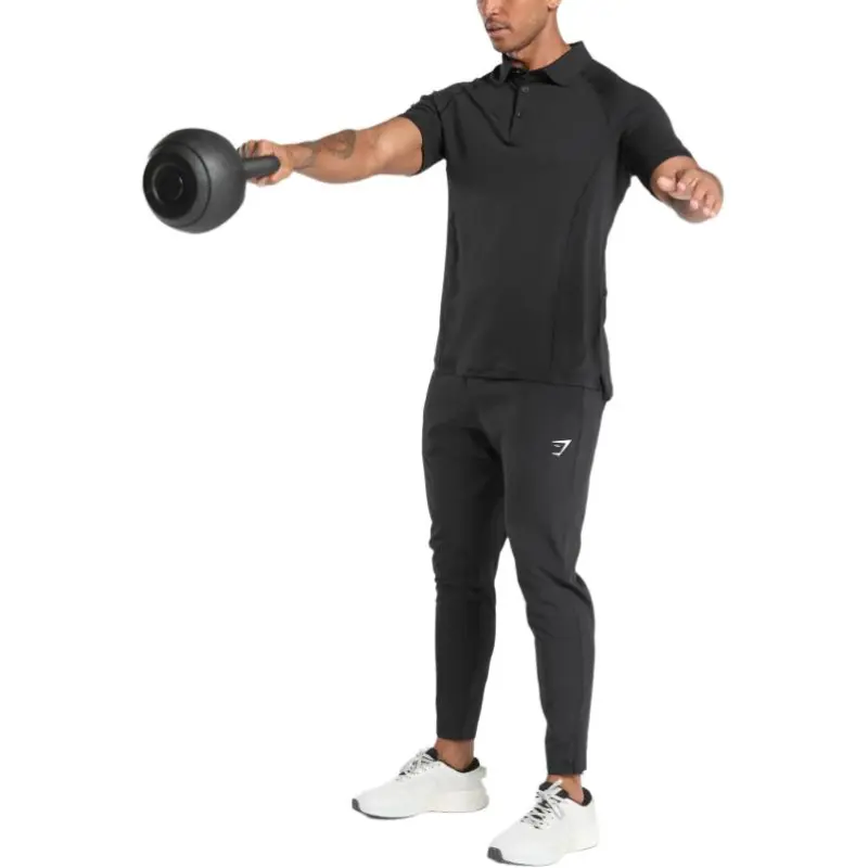 GYMSHARK Polo Shirt Men's Black-3