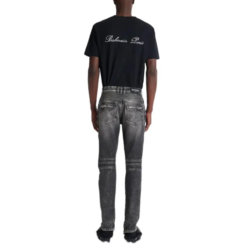 BALMAIN SS25 Jeans Men's Black Gray-3