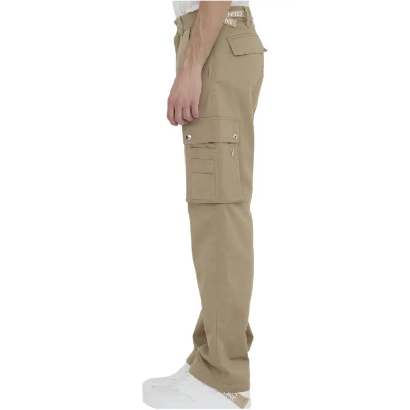 CELINE Cotton Linen Cargo Pants-3
