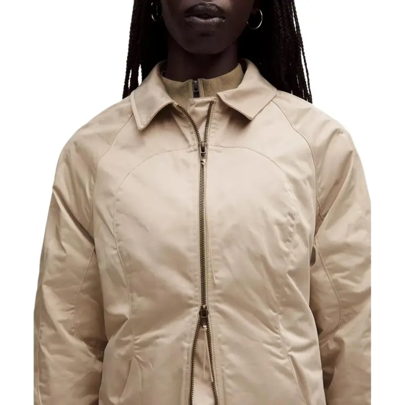 Lululemon x SLNSH Taffeta Removable Hood Jacket Women's White Mojave Tan-3