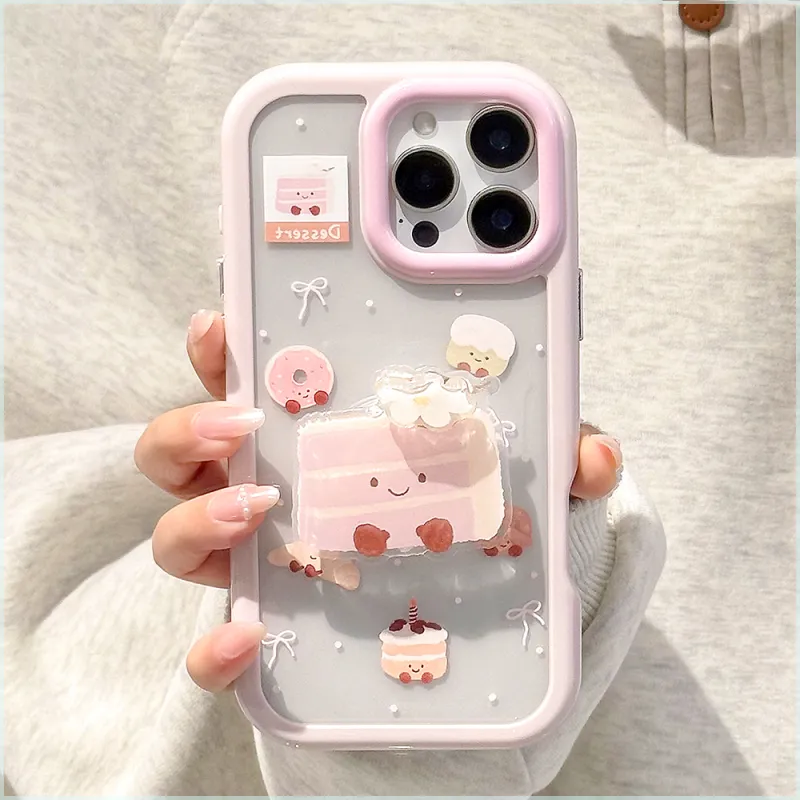 Wei Xin Acrylic Material Rotating Cake Stand Phone Cases Compatible With IPhone 16/15 Pro Max/Apple 13/14 Pro/Max-1