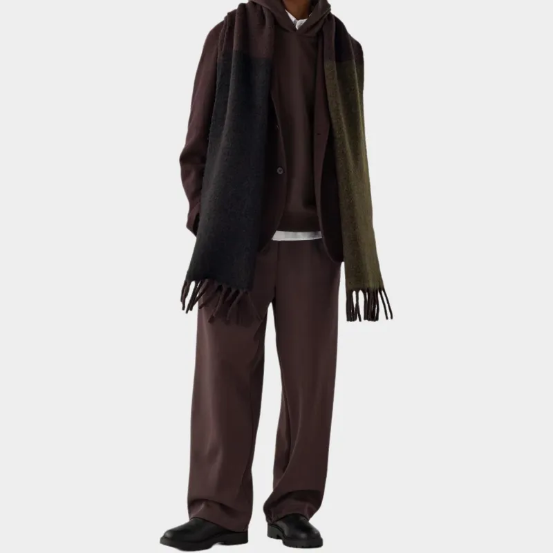 UNIQLO Casual Pants Unisex Burgundy-1