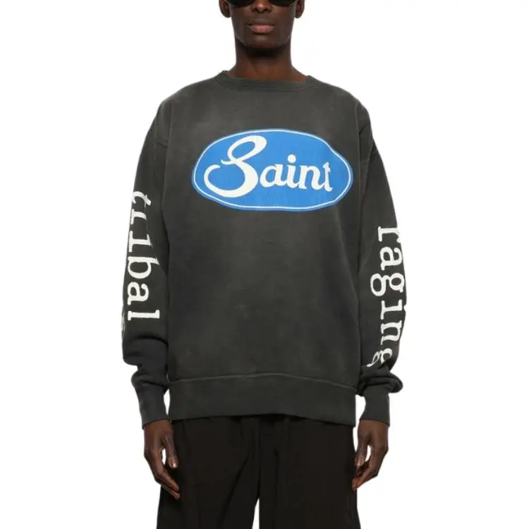 SAINT Mxxxxxx Logo print Cotton Sweatshirt-2