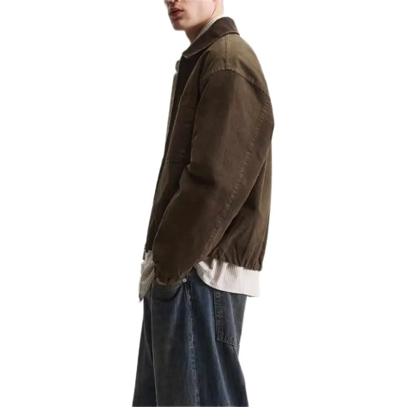 ZARA Jackets Men Brown-3