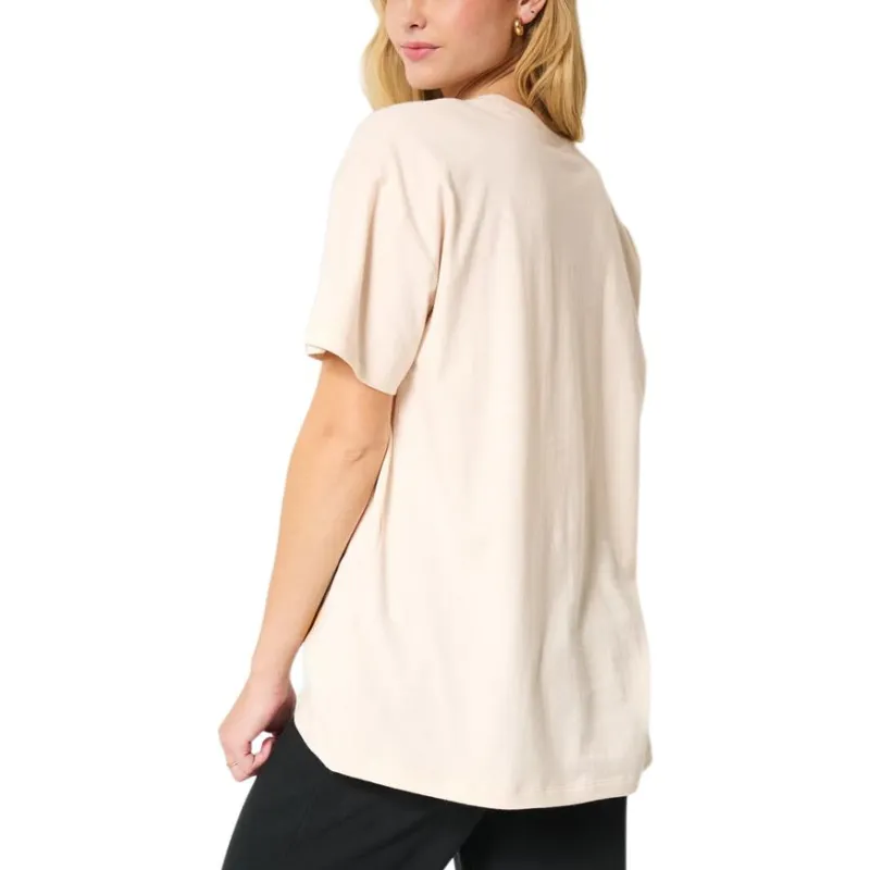 Hollister T-Shirt Women's Beige Yellow-1