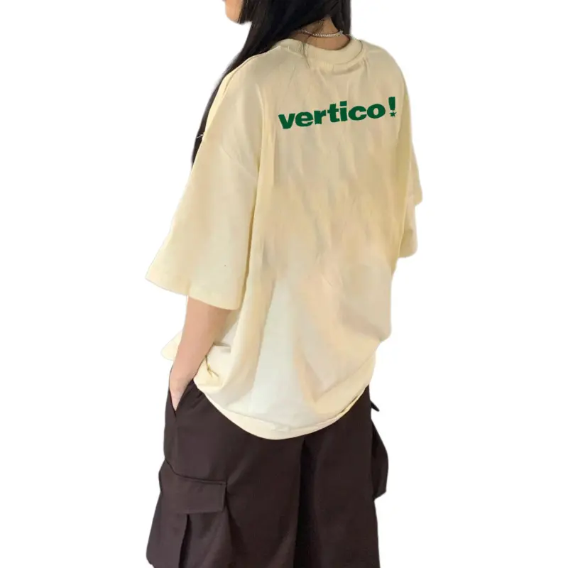 Cotton Shopping T Shirt Unisex Apricot-3
