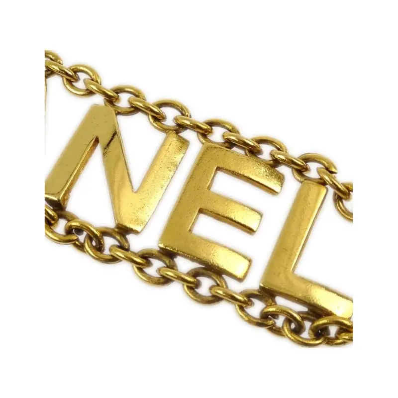 CHANEL 1990 2000s Logo lettering Bracelet-2