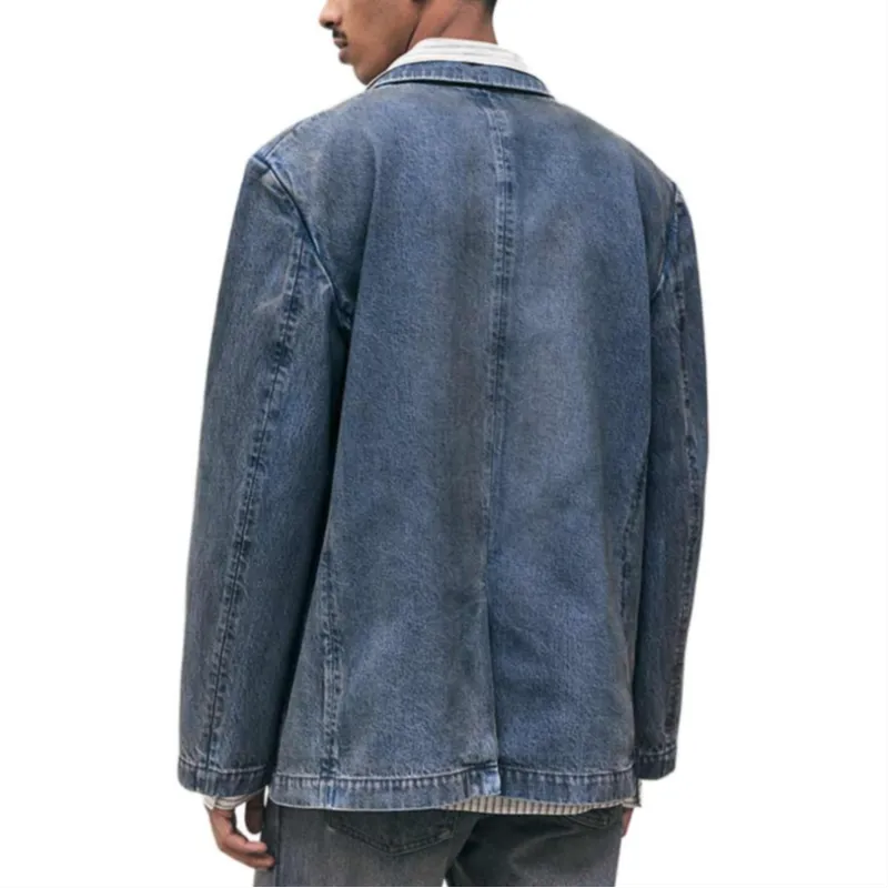 H&M Business Suit Men's Denim Blue-3