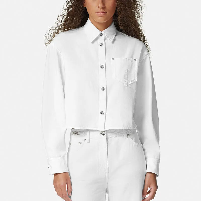 VERSACE La Medusa '95 Cropped Shirt-1
