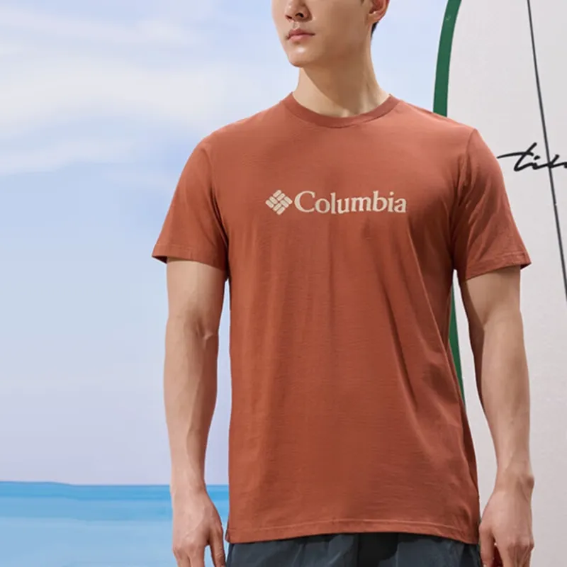 Columbia T Shirt Men's Light Brown-2