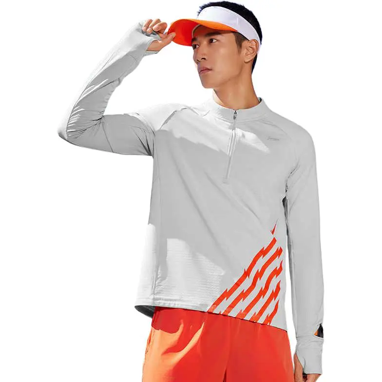 361° T Shirt Men's Lighthouse Gray/Flame Orange-1