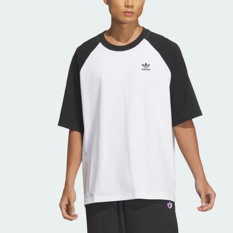 Adidas Originals ADICOLOR RAGLAN T SHIRT T Shirt Men's Black/White-2