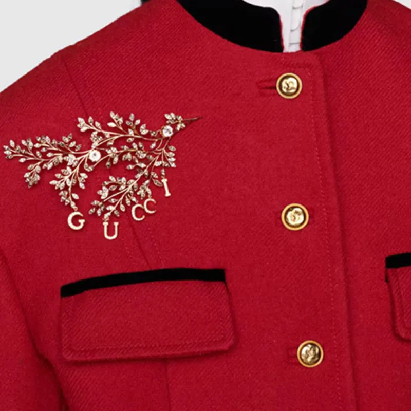 GUCCI Jackets Women's Red-3