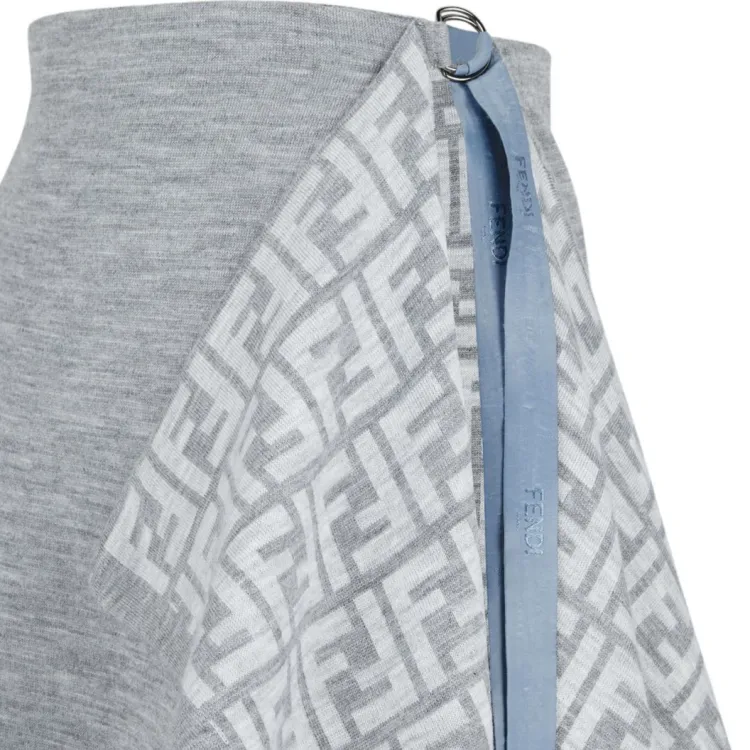 【送料&関税込】Fendi Asymmetrical Hem Midi Skirt Fendi Wool Asymmetrical Hem Midi Skirt (Skirts) IFCHIC.COM