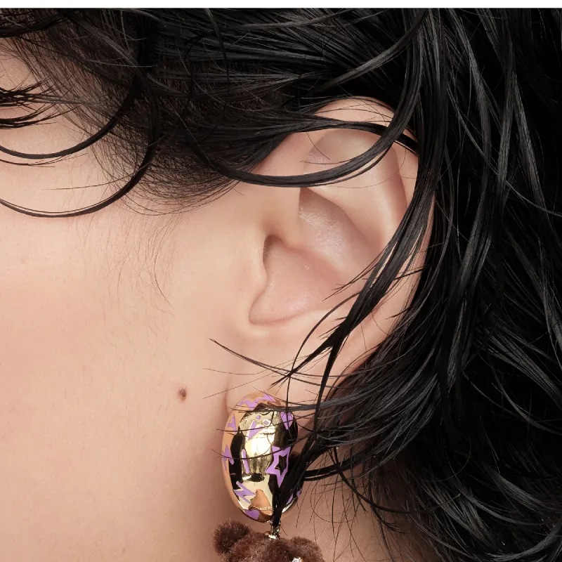 YVMIN Bear Head Earrings-1