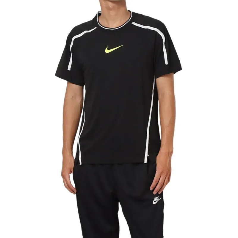 Nike T Shirt Men's Black/Black/Neon Yellow-1