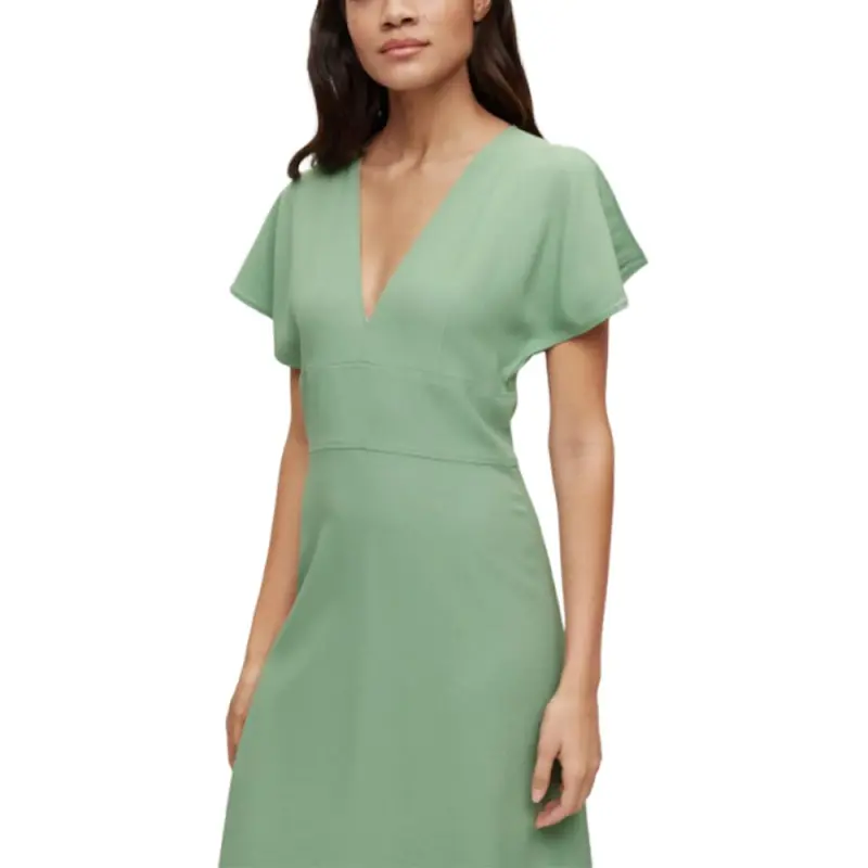 HUGO BOSS Short Sleeved V Neck Dress-3