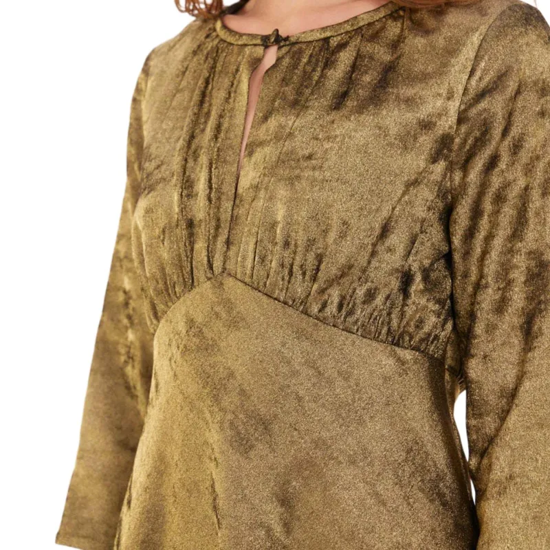 INES DE LA FRESSANGE Long Sleeved Dress Women's Gold-4