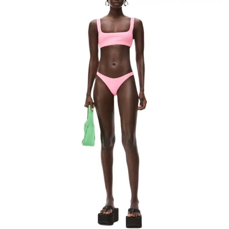 Alexander Wang Textured Logo Jersey Bikini Bottom-2