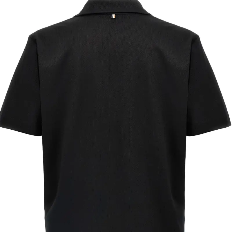 HUGO BOSS V Neck Short Sleeved Polo Shirt-4