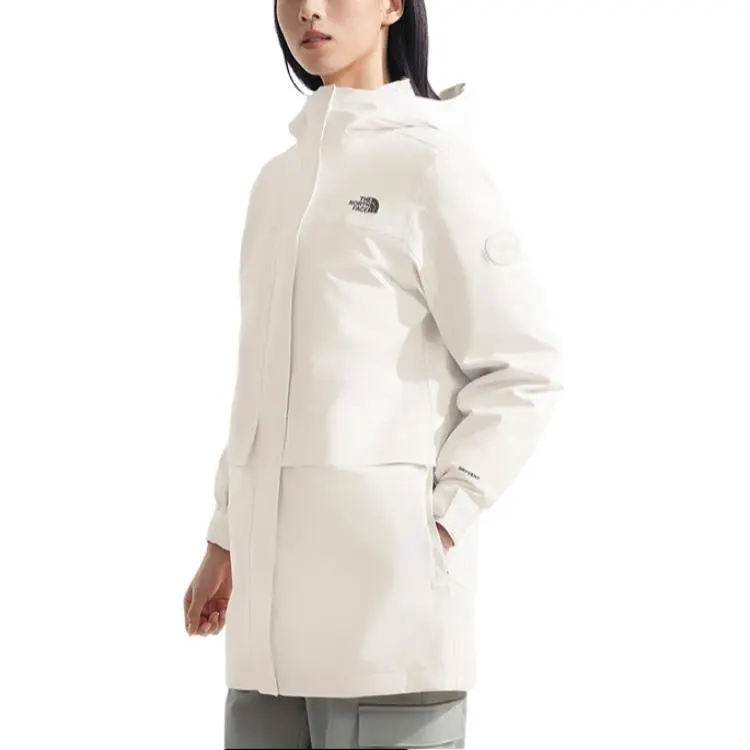 THE NORTH FACE City Outdoor Collection Waterproof And Warm Windbreaker Jacket Women's Dune White-1