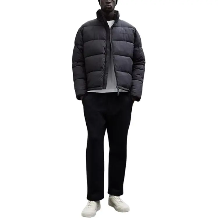 H&M Puffer Jackets Men Black-3