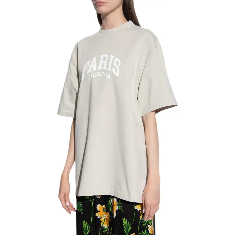 Balenciaga Paris Logo Printed Oversized T-Shirt-1
