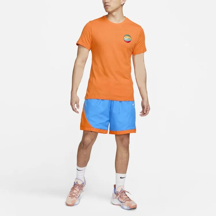 Nike T Shirts Men Orange-3