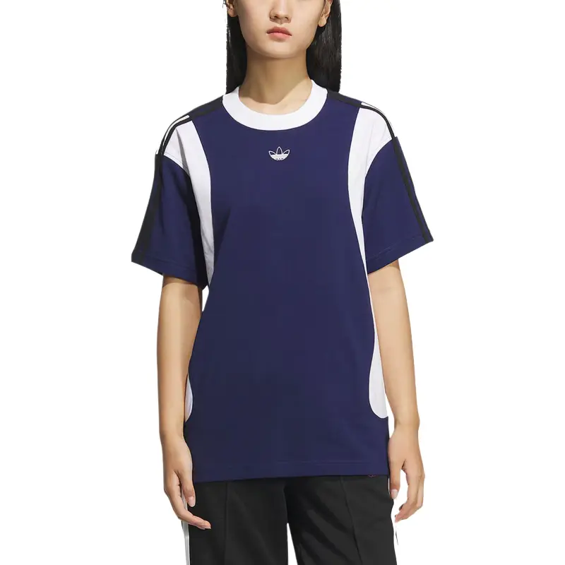 Adidas Originals SS25 T Shirt Unisex Dark Blue/White-2