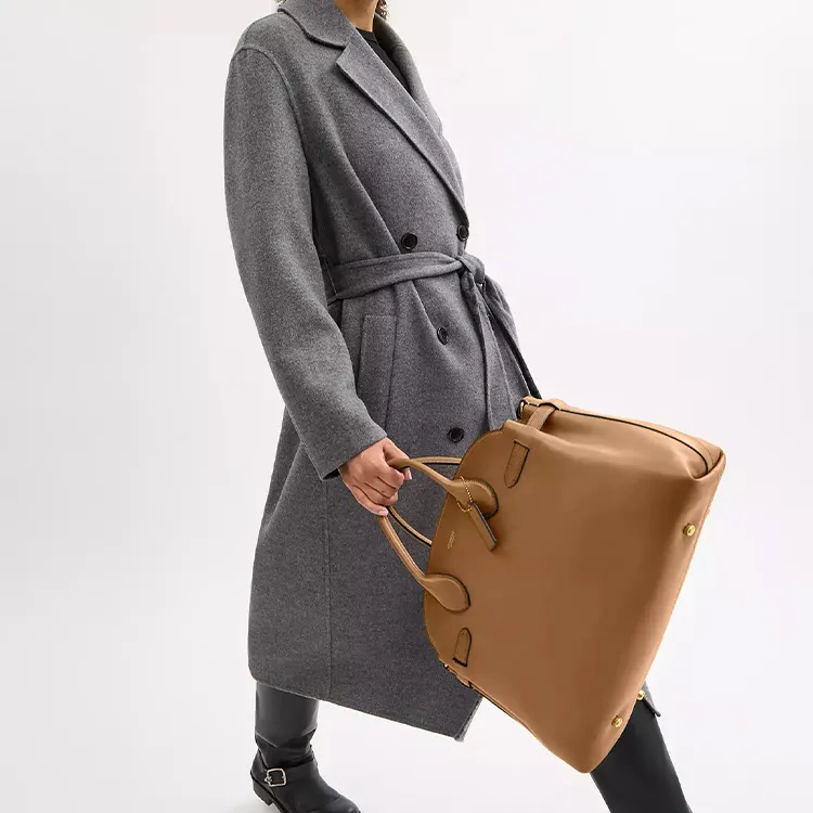 COACH Empire Grain Leather Shoulder Bag, Crossbody Bag, Handbag Large Size Women's Honey Brown-6