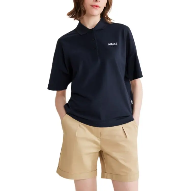 AIGLE Polo Shirt Women's Dark Marine Blue-1