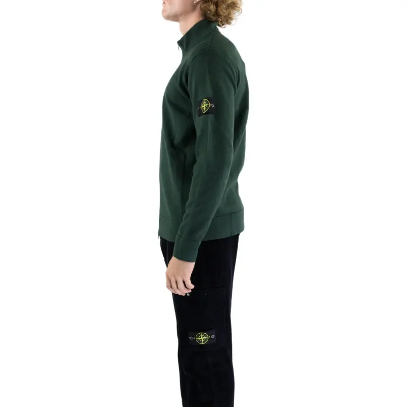 STONE ISLAND Logo Patch Zip Up Cardigan-3