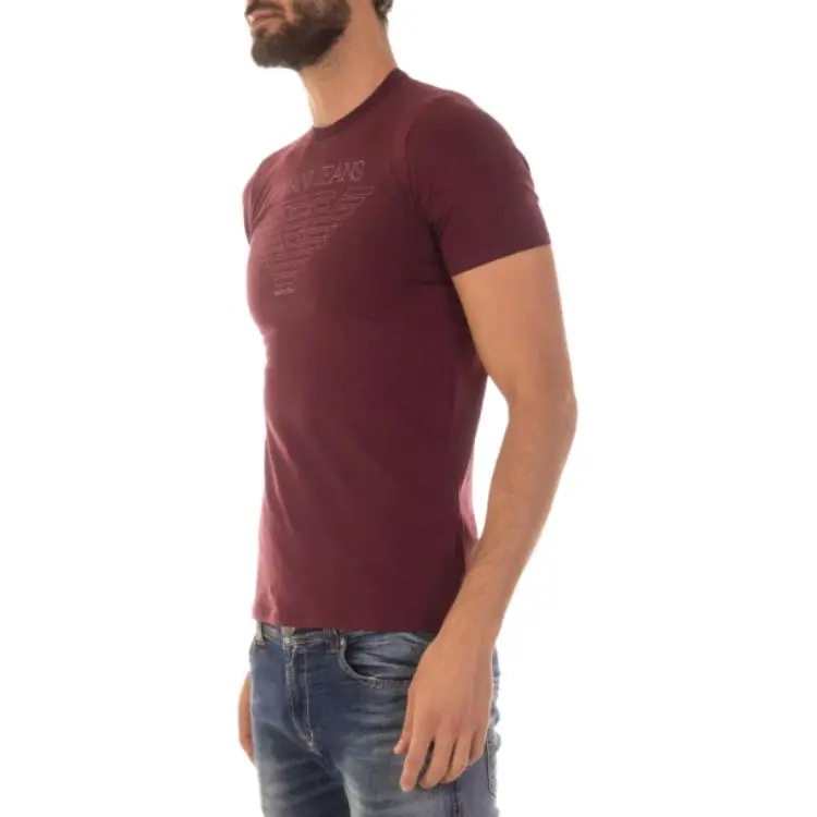 ARMANI JEANS T Shirt Men's Bordeaux Red-2