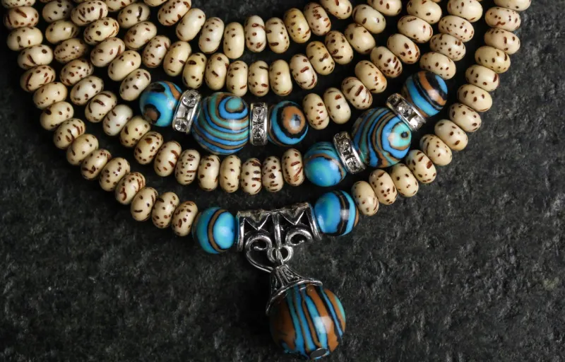 SHUZHUO Star Moon Bodhi Seeds Bracelets Unisex-3