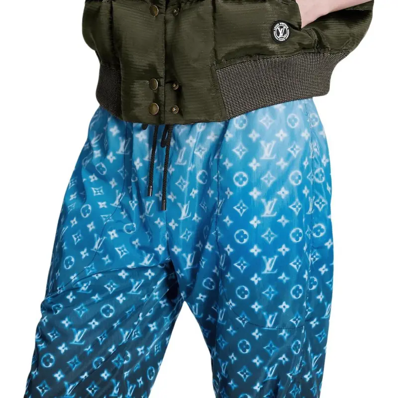 LOUIS VUITTON SS23 Knitted Sweatpants Women's Blue-4